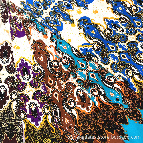 Exotic Design Rayon Twill Printed High Quality Fabric